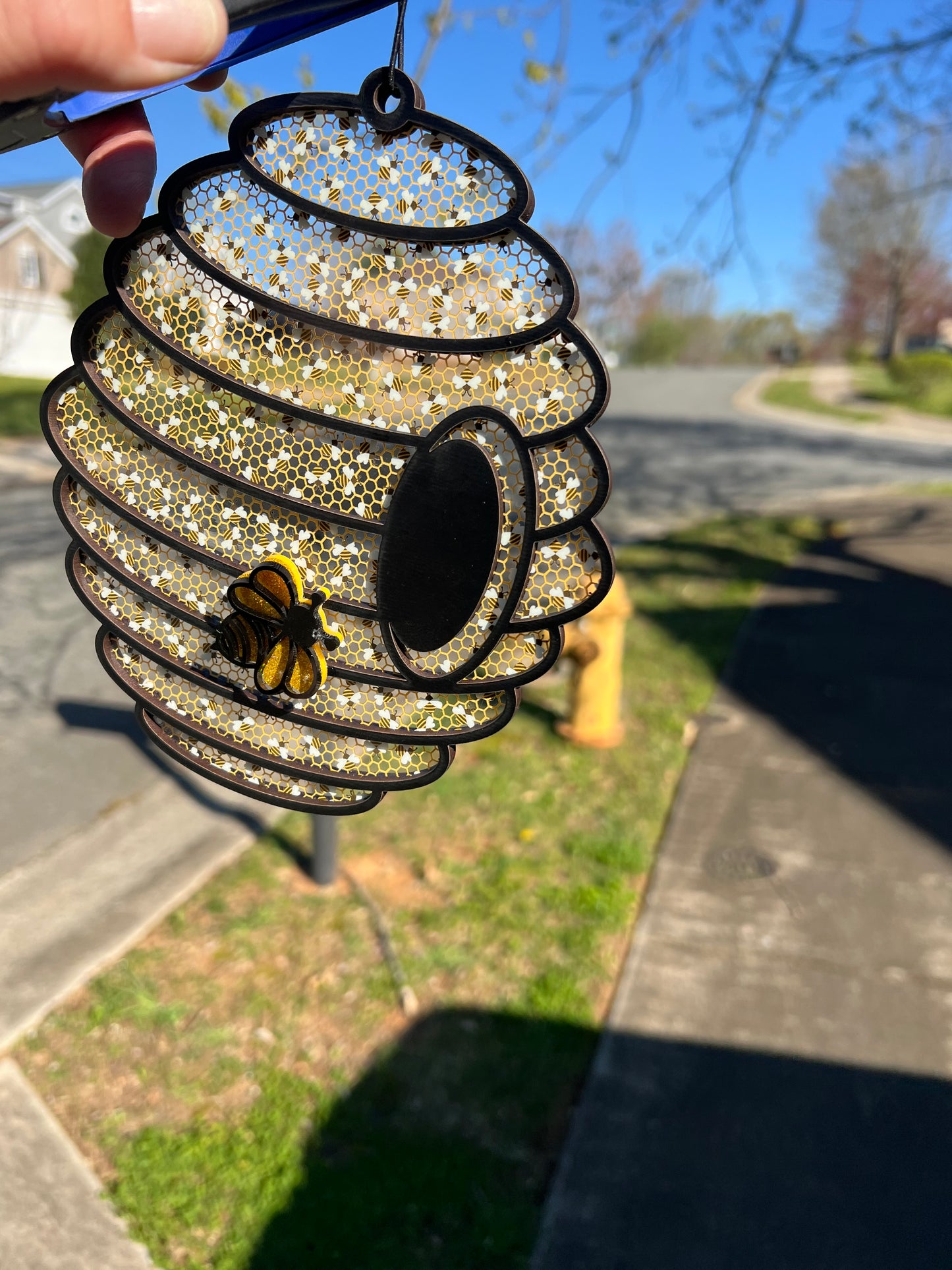 Bee hive suncatcher