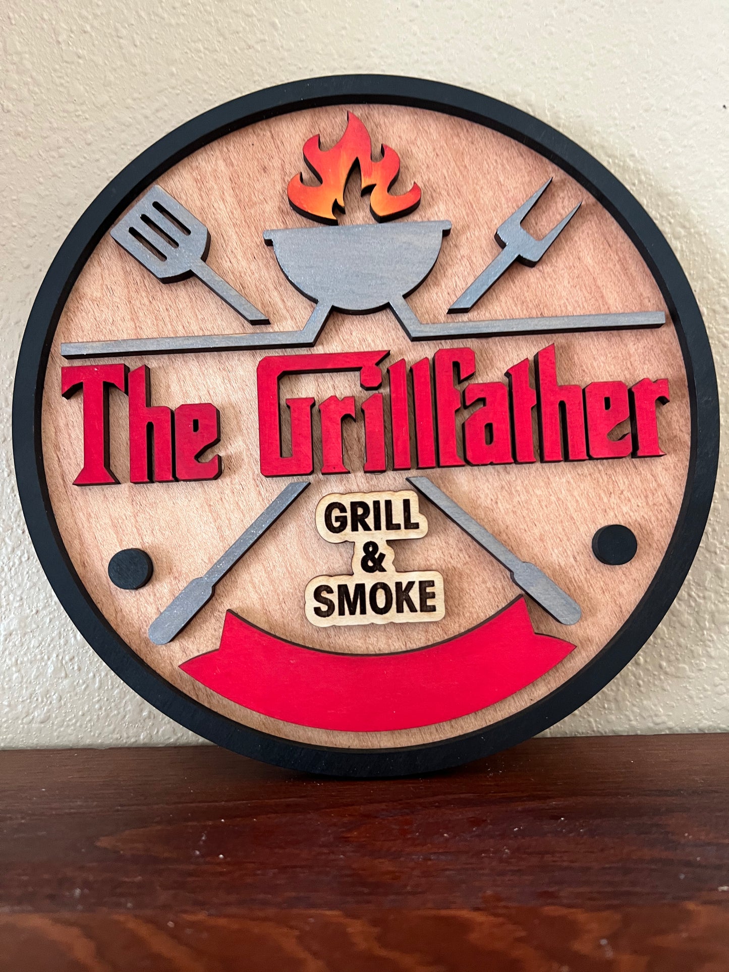 Fathers Day personalized grill sign