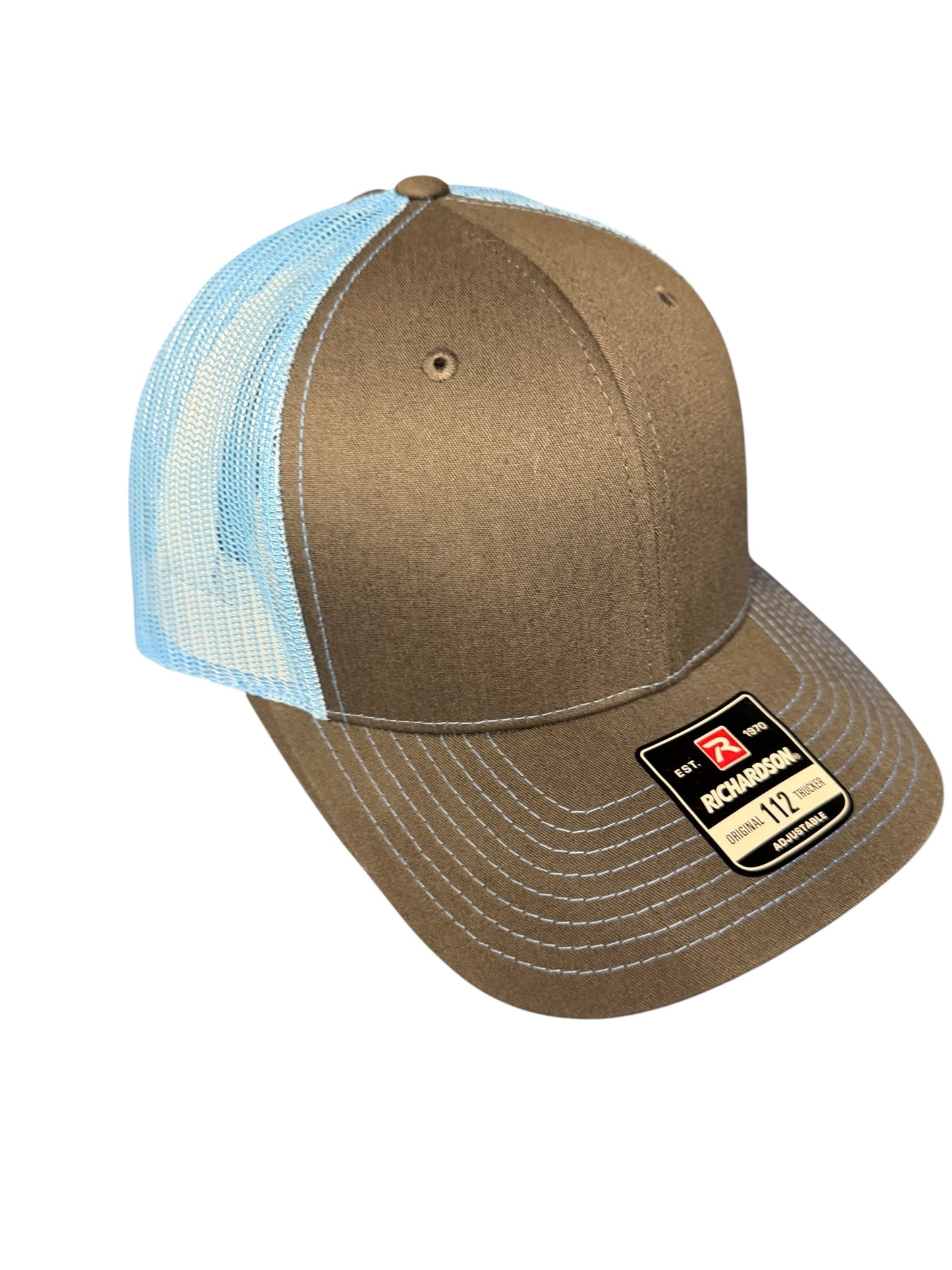 Richardson 112 Hat personalized blue brown