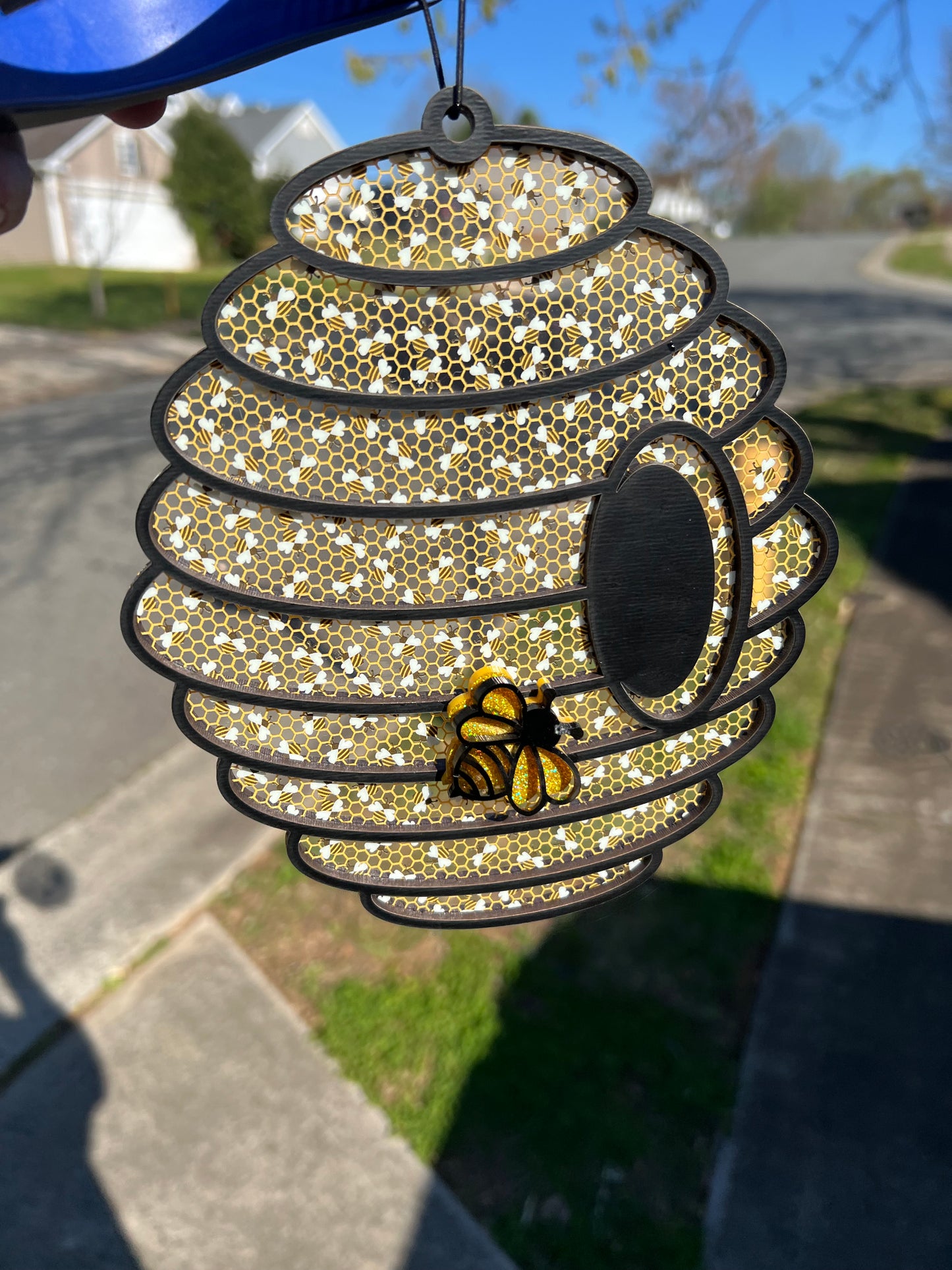 Bee hive suncatcher