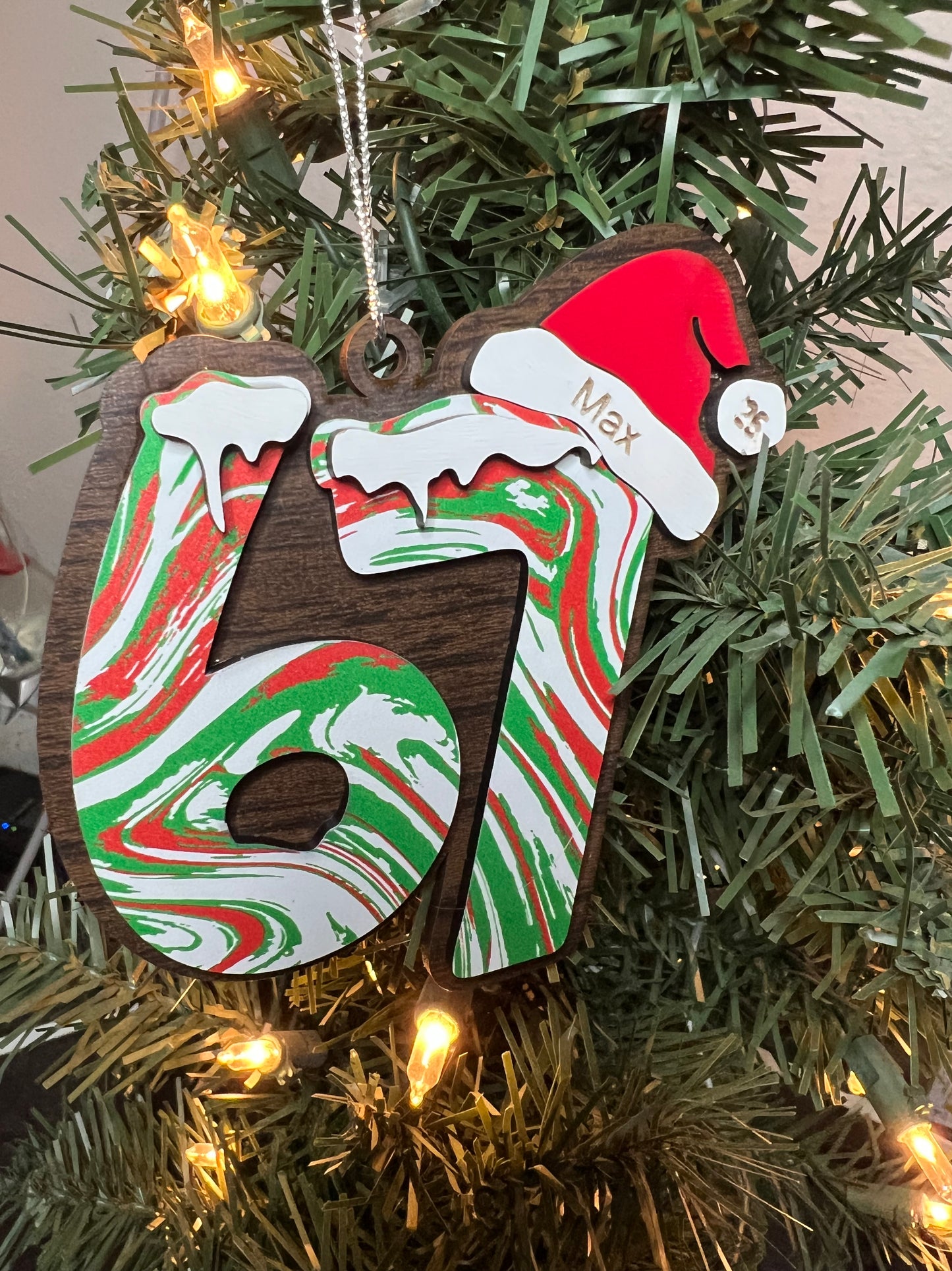 Personalized 67 ornament