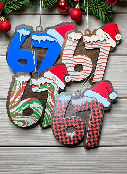 Personalized 67 ornament