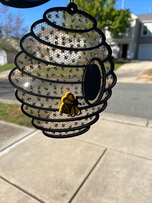 Bee hive suncatcher