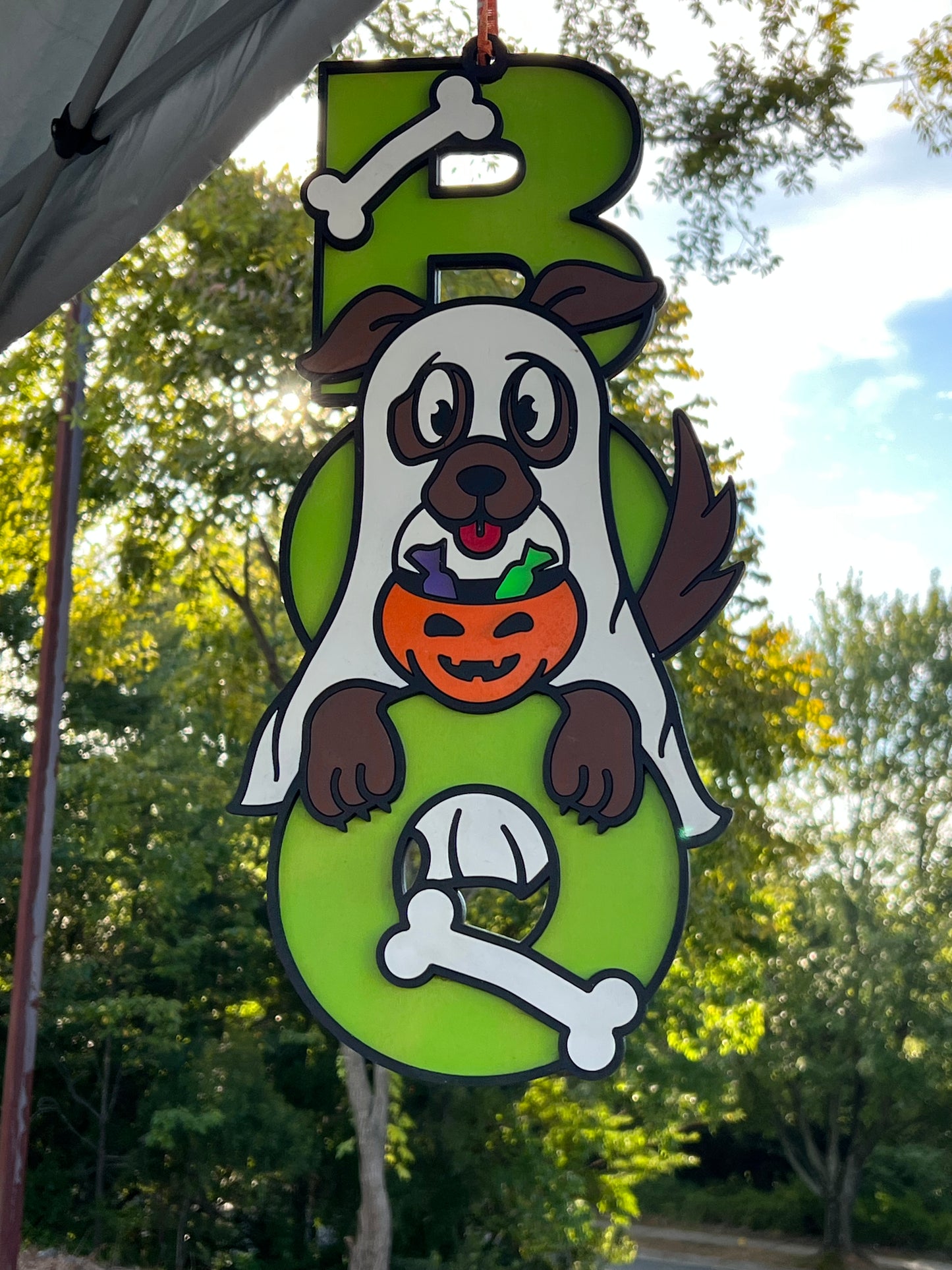 Halloween Boo Dog sign