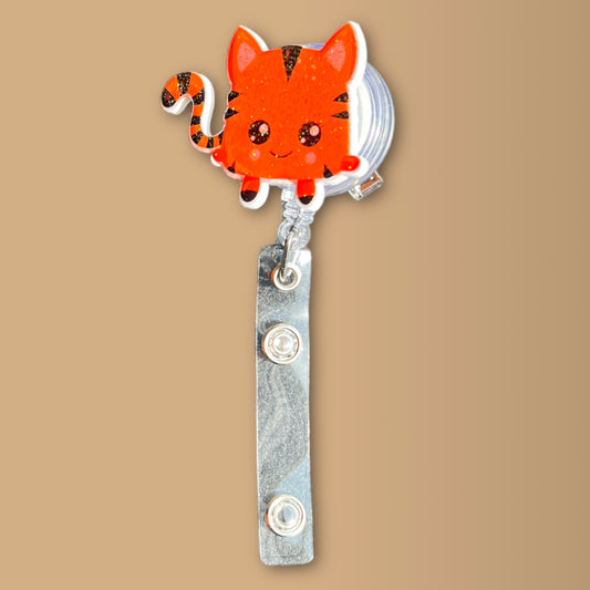 Badge Reel Halloween Kitty Cat