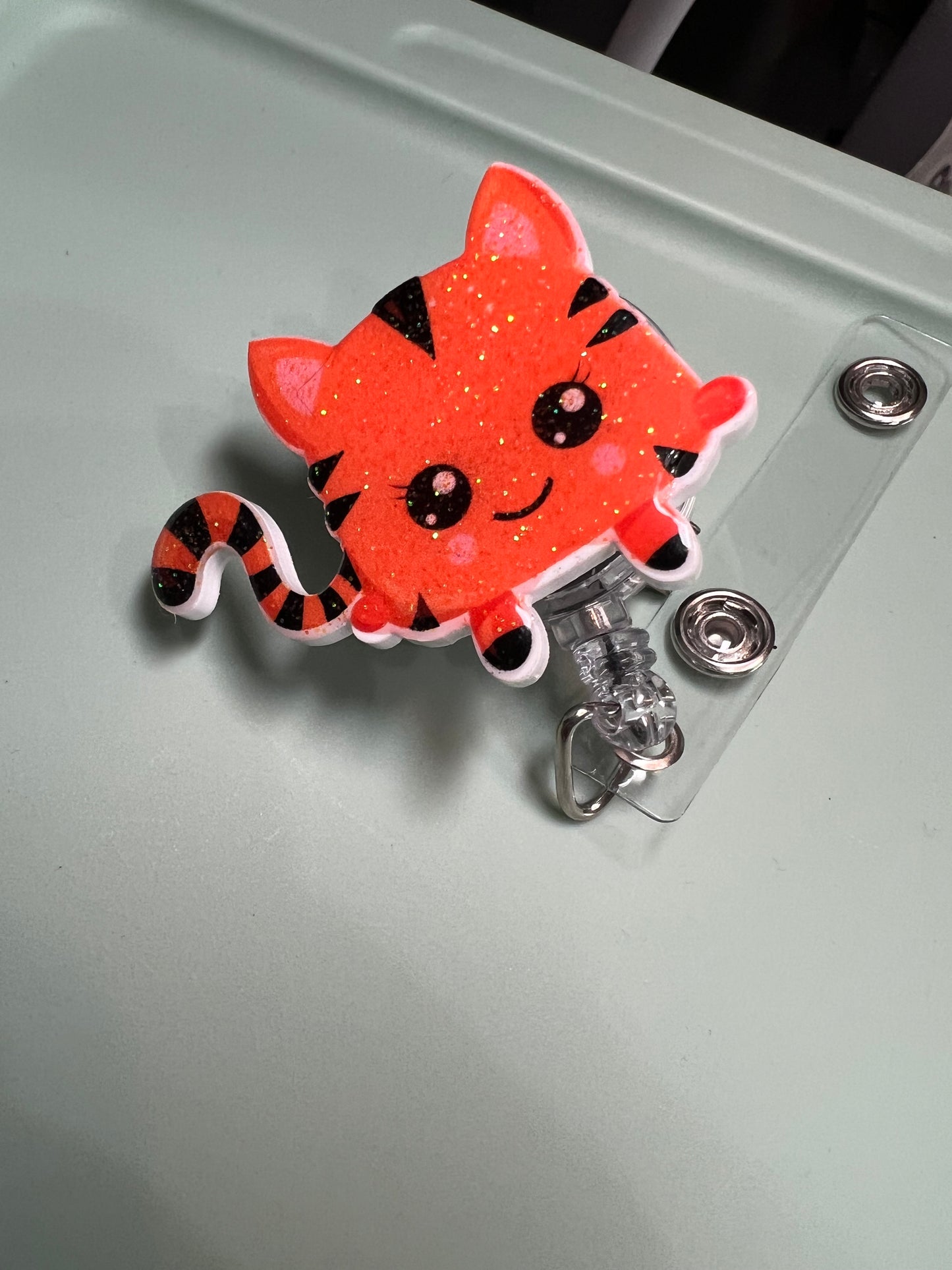 Badge Reel Halloween Kitty Cat