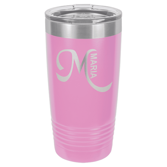 Polar Camel 20 oz custom tumbler one side personalized